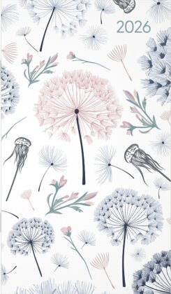 Miniplaner Style Pusteblumen 2026 - Taschen-Kalender 9x15 cm - Weekly - 64 Seiten - 1 Seite 1 Woche - Notiz-Heft - Alpha Edition