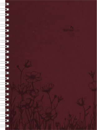 Wochenplaner Nature Line Flower 2026 - Taschen-Kalender A5 - 1 Woche 2 Seiten - Ringbindung - 128 Seiten - Umwelt-Kalender - mit Hardcover - Alpha Edition