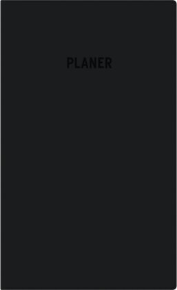 Taschenplaner schwarz 2026 - Bürokalender 9,5x16 cm - 32 Seiten - 1 Monat auf 2 Seiten - separates Adressheft - faltbar - Notizheft - 520-1020