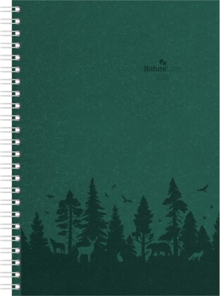 Wochenplaner Nature Line Forest 2026 - Taschen-Kalender A5 - 1 Woche 2 Seiten - Ringbindung - 128 Seiten - Umwelt-Kalender - mit Hardcover - Alpha Edition