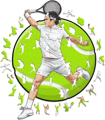 Roger Federer - Tennis - Holz Puzzle Grösse L (500 Teile)