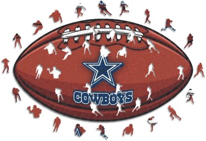 NFL - Dallas Cowboys – Football mit Logo - Holz Puzzle Grösse S (150 Teile)