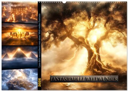 Fantasievolle Weltwunder (Wandkalender 2026 DIN A2 quer) - CALVENDO Monatskalender