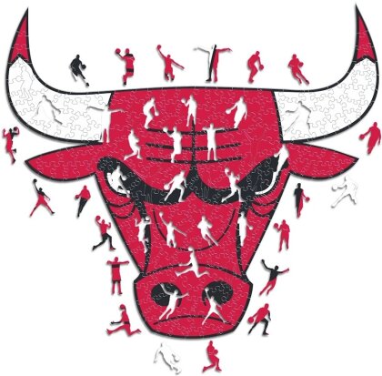 NBA - Chicago Bulls - Logo - Holz Puzzle Grösse L (500 Teile)