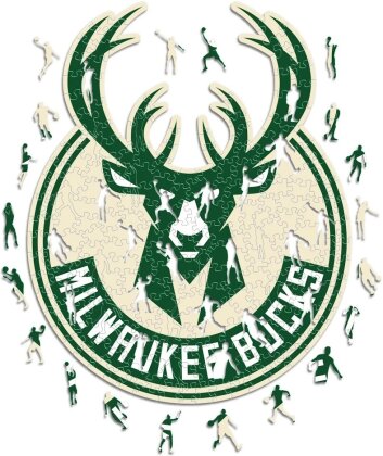 NBA - Milwaukee Bucks - Logo - Holz Puzzle Grösse M (270 Teile)