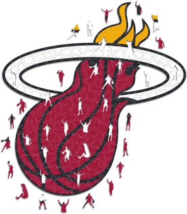NBA - Miami Heat - Logo - Holz Puzzle Grösse S (150 Teile)