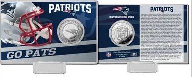 New England Patriots Team History Silver Coin Card