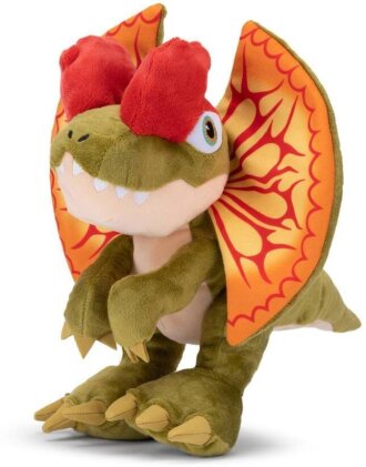 Plüsch Jurassic World Dinosaurier Dilophos.