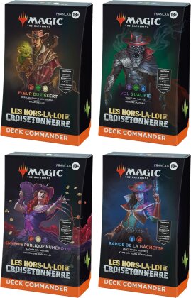 Magic: The Gathering - Assortiment de Decks Commander Les hors-la-loi de Croisetonnerre (4 Deck Commander)