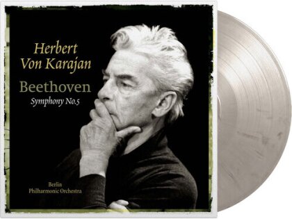 Ludwig van Beethoven (1770-1827), Herbert von Karajan & Berlin Philarmonic Orchestra - Symphony No.5 in C Minor, Op. 67 (2025 Reissue, Vinyl Passion Classical, White / Black Colored Vinyl, LP)