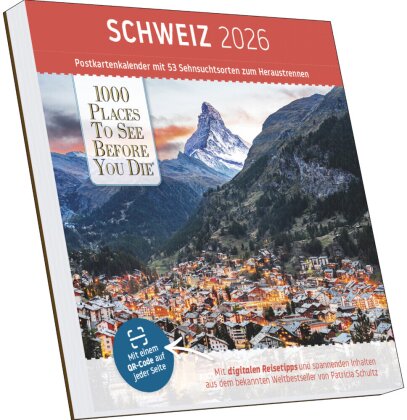 Schweiz Postkartenkalender im Format 17,5 x 17,5