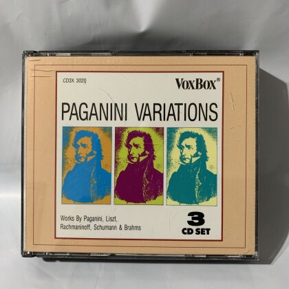 Niccolò Paganini (1782-1840), Franz Liszt (1811-1886), Sergej Rachmaninoff (1873-1943), Robert Schumann (1810-1856), … - Paganini Variations (3 CDs)