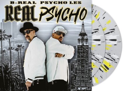 B-Real (Cypress Hill) & Psycho Les (Beatnuts) - Real Psycho (Gatefold, Limited Edition, Clear with Black, Yellow & White Splatter Vinyl, 2 LPs)