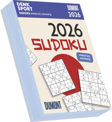 Sudoku 2026 - Tagesabreißkalender -11,8x15,9 - Rätselkalender - Knobelkalender