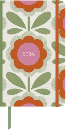 Dominique Vari Blossom - Wochen-Notizkalender groß 2026 - Taschen-Kalender 13x21 cm - mit Verschlussband & Falttasche - Weekly