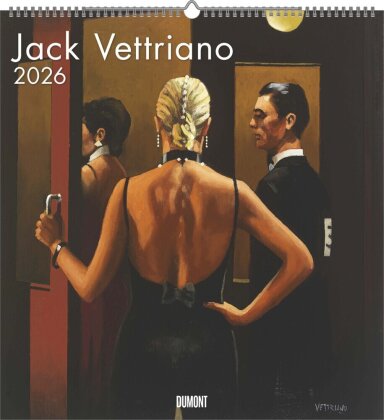 Jack Vettriano 2026 - Kunst-Kalender - Wand-Kalender - 45x48