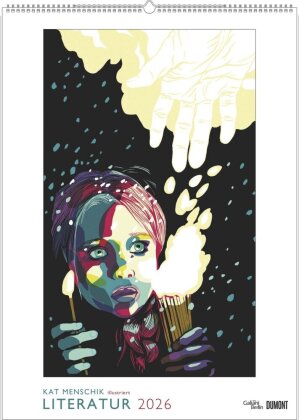 Kat Menschik illustriert Literatur - Literarischer Posterkalender in Bildern 2026 - Wand-Kalender von DUMONT - Format 50 x 70 cm