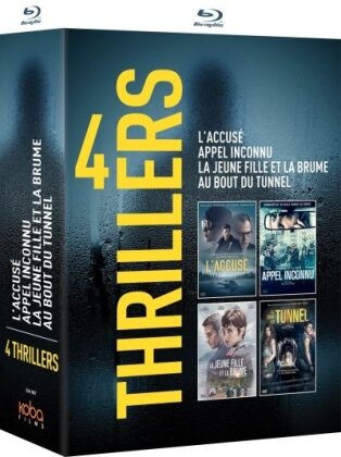 4 Thrillers - L'accusé / Appel inconnu / La jeune fille et la brume / Au bout du tunnel (4 Blu-ray)