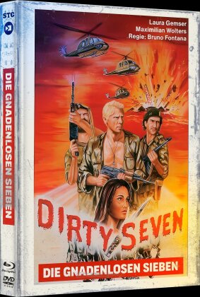Dirty Seven - Die gnadenlosen Sieben (1982) (Cover B, Limited Edition, Mediabook, Blu-ray + DVD + CD)