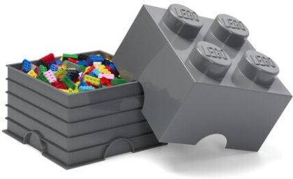 Room Copenhagen - Lego Storage Brick With 4 Knobs Dark Grey