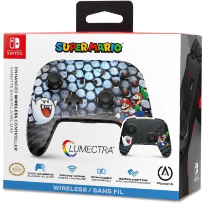 PowerA Lumectra Ghost- Peek-a-Boo - Nintendo Switch Ehanced Wireless Controller