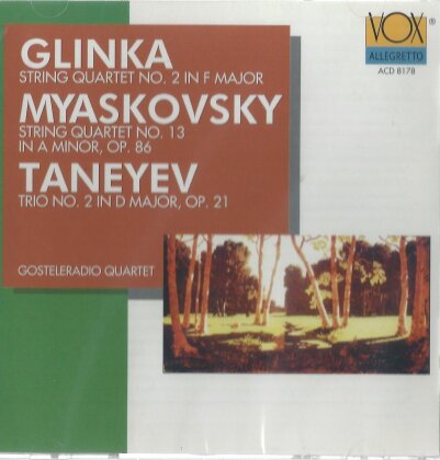 Gosteleradio Quartet, Michail Glinka (1804-1857) & Nikolai Myaskovsky (1881-1950) - Glinka: String Quartet No.2 - Myaskovsky: String Quartet