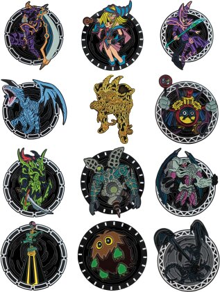 Yu-Gi-Oh! - Présentoir de 12 écussons mystères en métal en boîte surprise