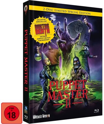 Puppet Master 2 (1990) (Cover A, Limited Special Edition, Mediabook, 2 Blu-rays)