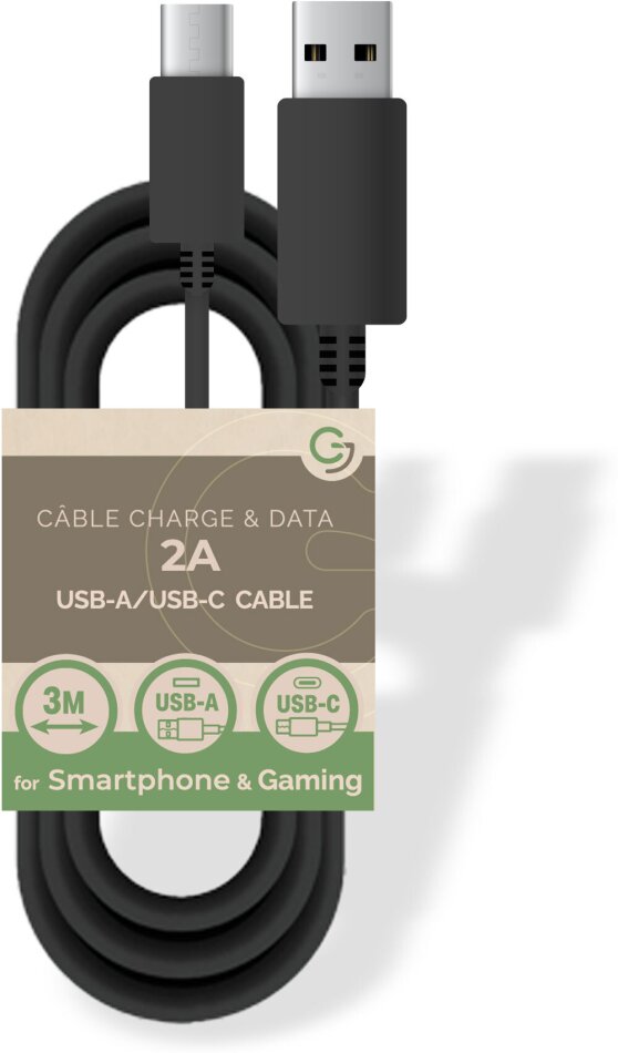 Câble Charge et Data USB / Type-C - 5V / 2A - 300 cm