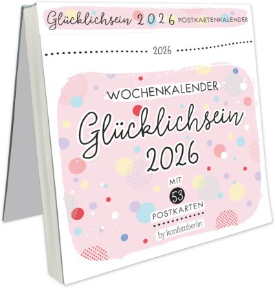 Postkartenkalender Glücklichsein 2026 by konfettiberlin