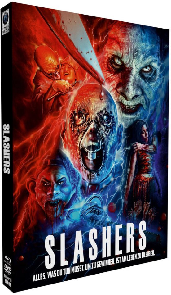Slashers (2001) (Cover D, Wattiert, Limited Edition, Mediabook, Blu-ray + DVD)