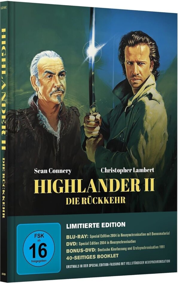 Highlander 2 (1990) (Limited Edition, Mediabook, Blu-ray + 2 DVDs)