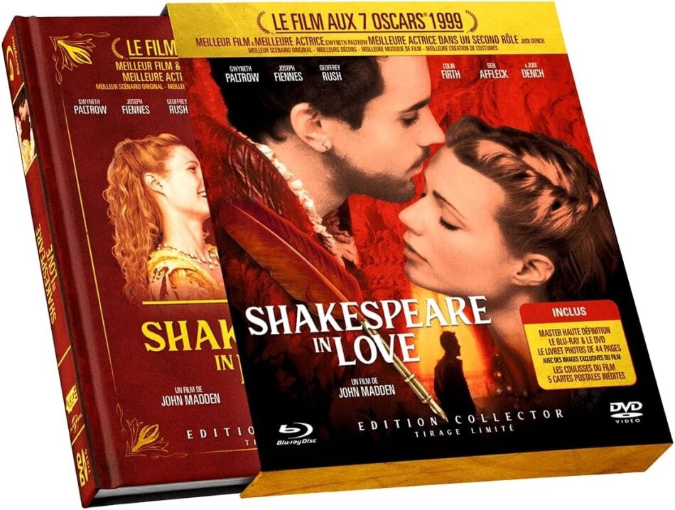 Shakespeare in love (1998) Digibook, Édition Collector Limitée, Blu-ray + DVD