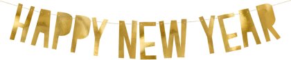 Happy New Year gold Girlande