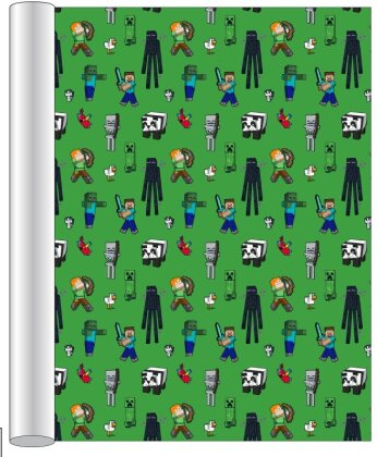 Minecraft - Papier cadeau 70cm x 200cm