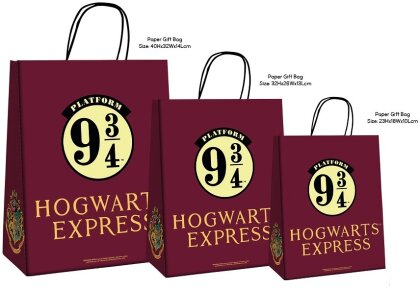 Harry Potter - Sac de courses en papier "Voie 9 3/4"