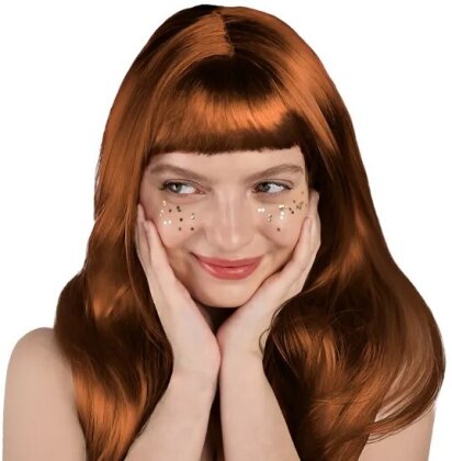 Perücke Haare lang ginger