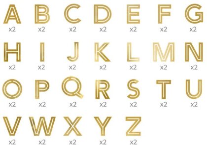 Alphabet Aufkleber
