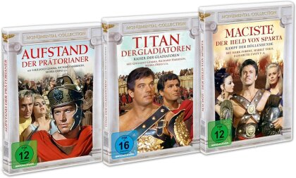 Aufstand der Prätorianer / Titan der Gladiatoren / Maciste: Der Held von Sparta (Bundle, 3 DVDs)