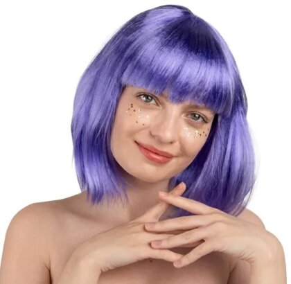 Cleopatra Bob lila Perücke