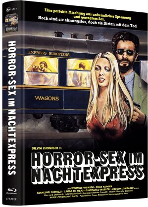 Horror-Sex im Nachtexpress (1980) (Cover E, Wattiert, Édition Limitée, Mediabook, Blu-ray + DVD)