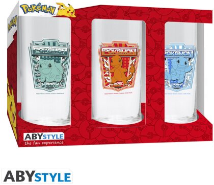 POKEMON - 3 glass set