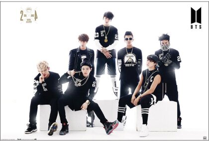 BTS Black And White Poster