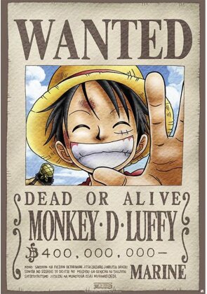 One Piece Poster Wanted Monkey D. Luffy