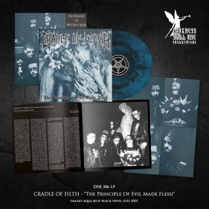 Cradle Of Filth - The Principle Of Evil Made Flesh (2025 Reissue, Aqua Blue / Black Vinyl, LP)
