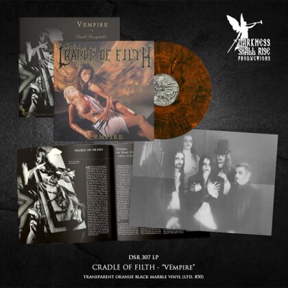Cradle Of Filth - VEmpire, Or Dark Faerytales In Phallustein (2025 Reissue, Orange / Black Marble Vinyl, LP)