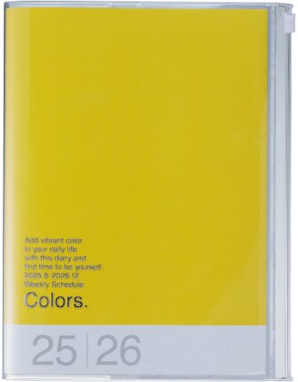 MARK'S 2025/26 Taschenkalender, A5 Colors - Yellow