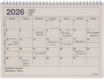 MARK'S 2026 Tischkalender, M - Ivory