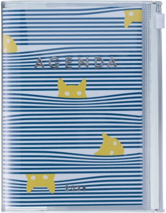 MARK'S 2025/26 Taschenkalender, B6 Cats - Navy