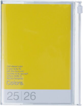 MARK'S 2025/26 Taschenkalender, A6 Colors - Yellow